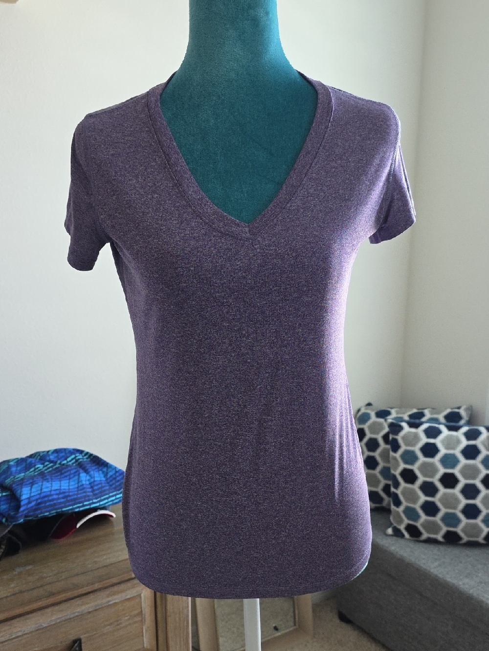 C9 by Champion Heathered Purple V-Neck Tee